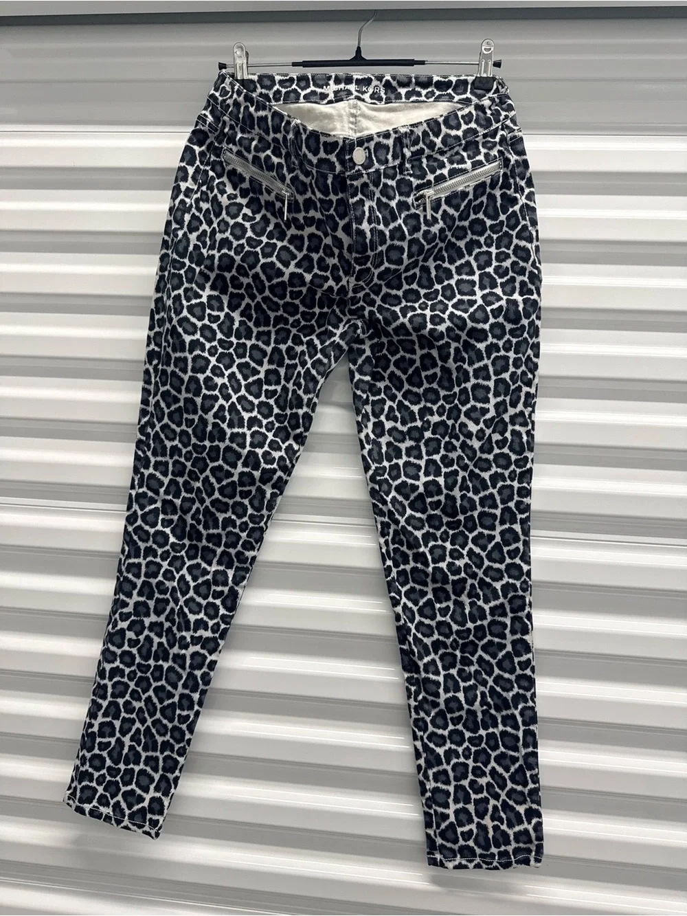 Michael Kors Skinny Jeans Leopard Black and White
